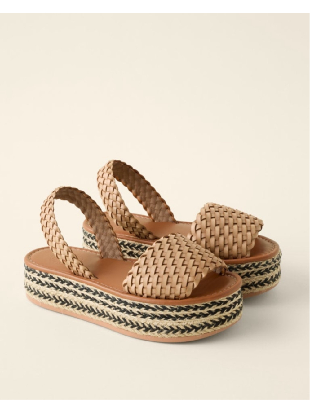 Penelope Chilvers Leather Plaited Espadrilles Size 10.